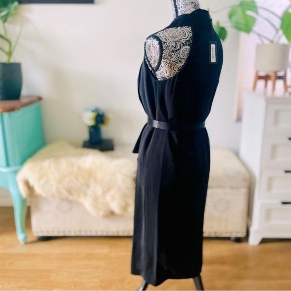 NWT Alexander Wang Belted Wrap Scarf Sleeveless Midi Cocktail Dress, Size 2 - Picture 8 of 13